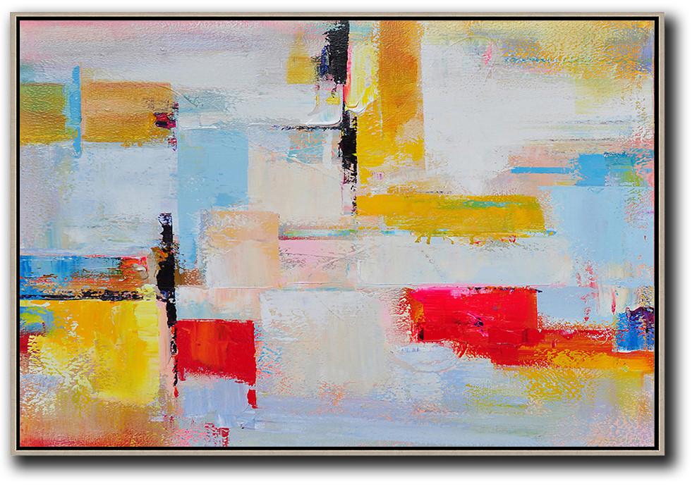 Horizontal Palette Knife Contemporary Art - Abstract Art Prints Extra Large